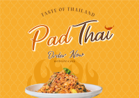 Authentic Pad Thai Postcard Image Preview