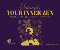 Floral Yoga Day Facebook Post Design