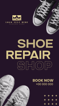 Brutalist Shoe Repair Facebook Story Preview