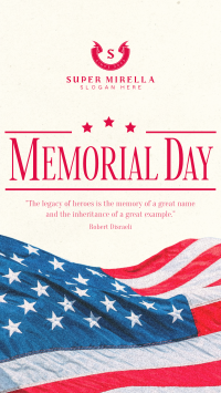 Modern Minimalist Memorial Day Facebook Story Image Preview