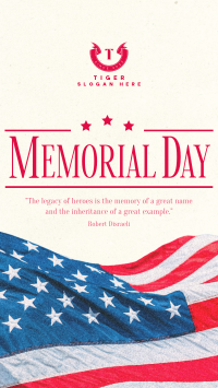 Modern Minimalist Memorial Day Facebook story Image Preview