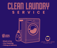 Clean Laundry Wash Facebook Post Design