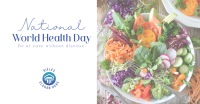Minimalist World Health Day Greeting Facebook Ad Design