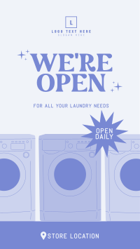 Laundry Store Hours Instagram Story Design