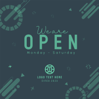 We Are Open Blob Greeting Instagram post Image Preview
