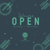 We Are Open Blob Greeting Instagram post Image Preview