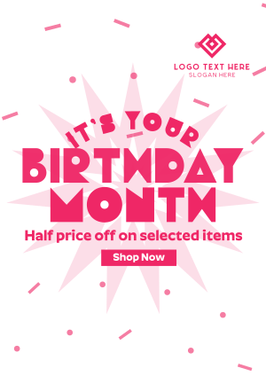 Birthday Month Promo Flyer Image Preview