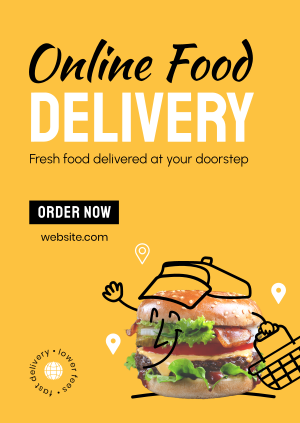 Fresh Burger Delivery Poster Image Preview