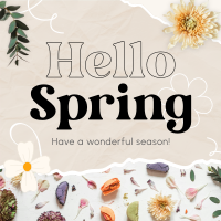 Hello Spring Instagram Post Design