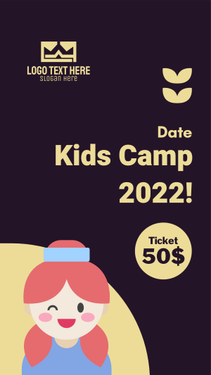 Cute Kids Camp Instagram story