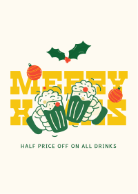 Christmas Drinks Promo Flyer Image Preview