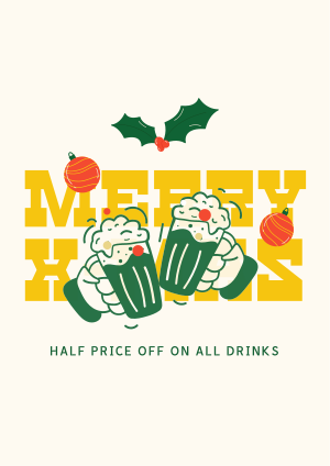 Christmas Drinks Promo Flyer Image Preview