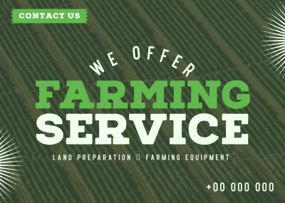 Trustworthy Farming Service Postcard Image Preview