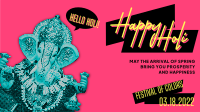 Hello Holi Facebook Event Cover Design