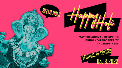 Hello Holi Facebook event cover Image Preview