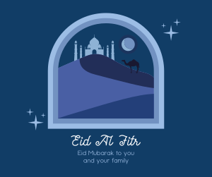 Eid Al Fitr Desert Facebook Post Image Preview