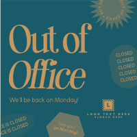 Out of Office Instagram Post Design
