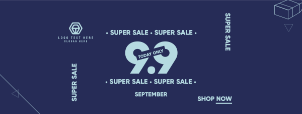 Super Sale 9.9 Facebook Cover Design Image Preview