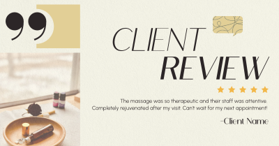 Spa Client Review Facebook ad Image Preview