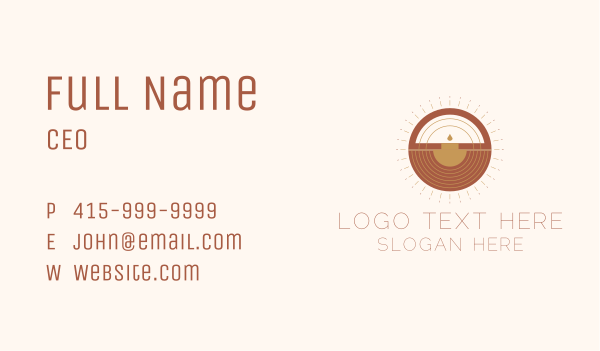 Hipster Candle Business Card Design Image Preview