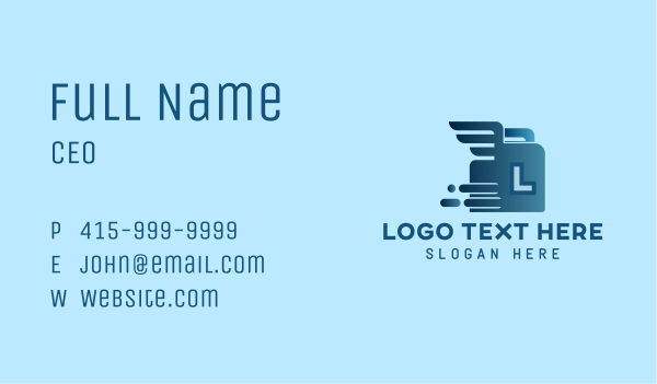 Fast Box Wings Logistics Business Card Design Image Preview