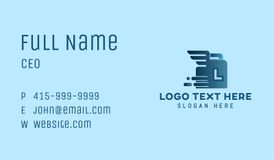 Fast Box Wings Logistics Business Card Image Preview