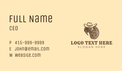 Cowboy Hat Skull Business Card Image Preview