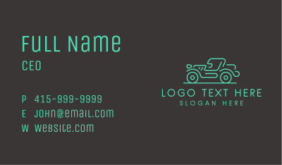 Minimalist Jeep Vehicle Business Card Image Preview