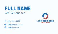 American Flag Letter O Business Card Preview