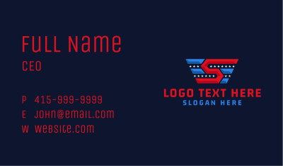Star Wings Letter S Business Card