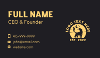 Yellow Howling Wolf  Business Card Image Preview