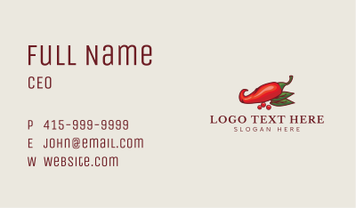 Red Spice Chili Business Card Image Preview