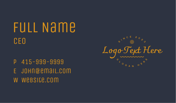 Golden Designer Studio Wordmark Business Card Design Image Preview