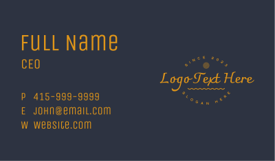Golden Designer Studio Wordmark Business Card Image Preview