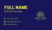 Yellow Building Property Business Card Image Preview