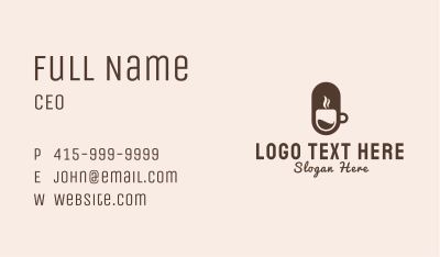 Coffee Cup Business Card Image Preview