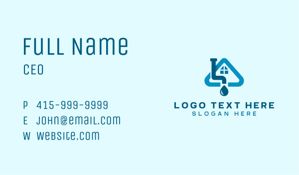 House Plumbing Water Drop Business Card Design Image Preview