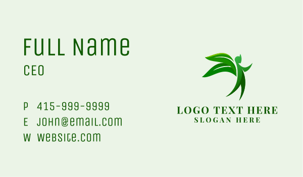 Leaf Nature Fairy Business Card Design Image Preview