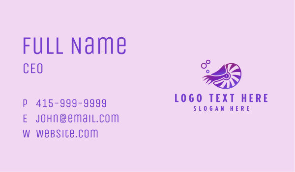 Purple Nautilus Abstract Business Card Design Image Preview