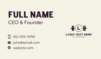 Crossfit Barbell Letter Business Card Preview
