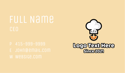 Orange Chef Hat Business Card Image Preview