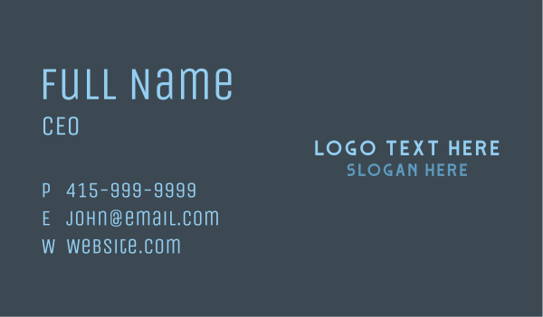 Blue Business Wordmark Business Card Design Image Preview