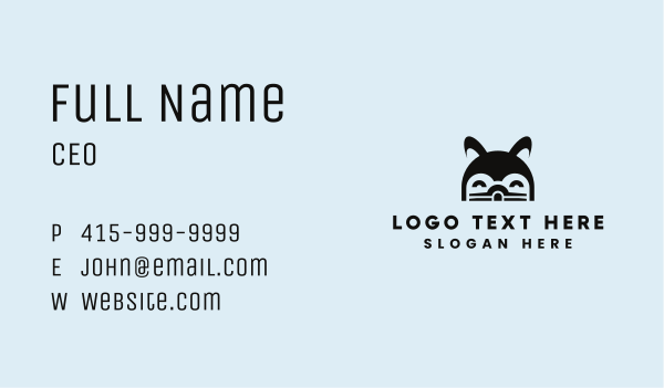 Cute Black Hamster Business Card Design Image Preview