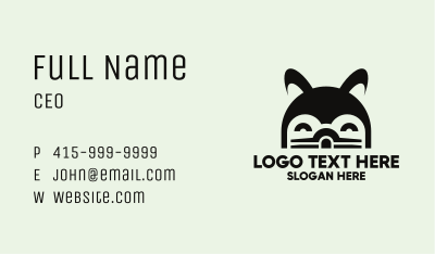 Cute Black Hamster Business Card Image Preview
