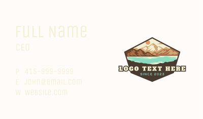 Mountain Lake  Explorer Business Card Image Preview