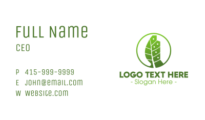 Eco Green Real Estate Business Card Image Preview