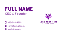 Purple Lotus Bee Business Card Preview