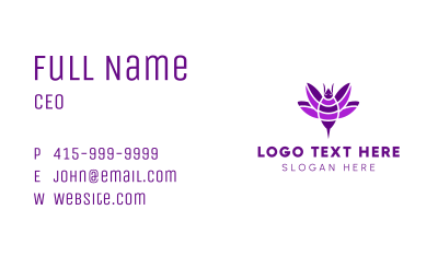 Purple Lotus Bee Business Card