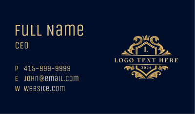 Luxury Crown Ornament Business Card Image Preview