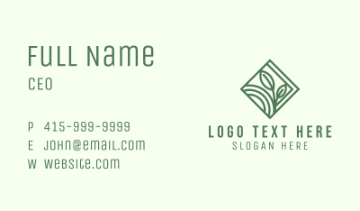 Eco Plant Landscaping  Business Card